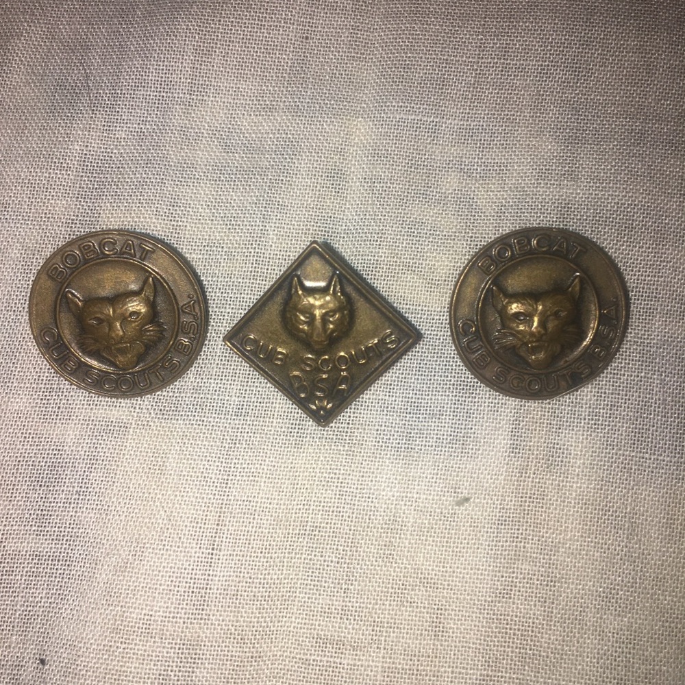Vintage Cub Scout Bobcat pins